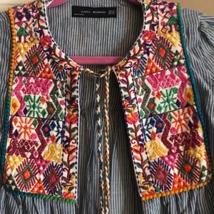 Cute striped blue and white bolaro style jacket